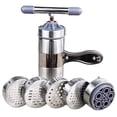 thumbnail image 2 of Manual Stainless Steel Pasta Maker Machine, 5 Molds Hand Crank Noodle Press for Home Restaurant Camping, 2 of 8
