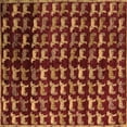thumbnail image 1 of Ahgly Company Indoor Square Abstract Brown Modern Area Rugs, 8' Square, 1 of 4