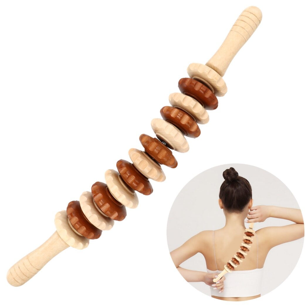 Rodillo Masaje Muscular Madera Rodillo Masajeador Estriado Para