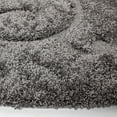 thumbnail image 3 of SAFAVIEH Florida Doug Floral Vines Shag Area Rug, Grey, 9' x 9' Round, 3 of 7