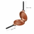 thumbnail image 3 of Double Sided Pan, Non-Stick Coating Flip Frying Pan for Home Kitchen, Hotel and Restaurant, Pancake Maker,Omelette Maker, Featuring Gas Or Electric Stove Cooking(Gold), 3 of 7