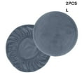 thumbnail image 4 of Bewildely 2 fundas para taburete, suministros para barra, a prueba de polvo, instalación práctica, accesorios para fiestas, equipo extensible Decoración del hogar gris-azul L, 4 of 6