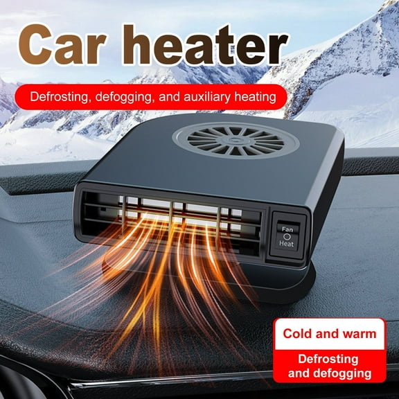 Portable 2-in-1 Car Heater & Defroster: 12V Fast Heating/Cooling Fan for Defrosting, Defogging Windshield, Windows & Dashboard