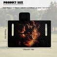thumbnail image 7 of SEANATIVE Golf Cart Seat Covers for 2 Person Seats, Suitable for Yamaha, EZGO, Club Cars, Comfortable Lightweight Club Car Seat Cover Protector, Wolf Flame Pattern Black, 7 of 7