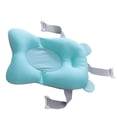thumbnail image 3 of Almohadilla de baño para bebé, segura, inofensiva, respetuosa con la piel, con diseño de hebilla, gran flotabilidad, para bañera de bebé, color azul grande, 3 of 8