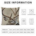 thumbnail image 5 of BANET Subently  Pillowcase White Tailed Deer Ten Point Buck Portrait a Dark Natural White Tail White Tail Household Easy to Clean and Durable Soft Decorative Polyester Pillowcase Square Sofa 22x22in, 5 of 5