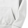 thumbnail image 5 of nerohusy Men Hoodies Y2k Basic Hoodies Unisex Oversized Fleece Hooded Sweatshirt Solid Casual Long Sleeve Pullover Plain Sweater White,XXL, 5 of 7