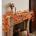 thumbnail image 5 of Under 5$ Fall Maple Leaves Garland String Light 7.54Ft,Artificial Hanging Vine,Harvest Thanksgiving Thankgiving Decor for Wedding Party Mantle Fireplace Table Arch Indoor Outdoor Farmhouse Decor, 5 of 10