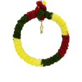 thumbnail image 1 of Parrot de felpa Swing Bar Pet Bird, anillo de escalada para mascotas, perchas para colgar para jaula, pequeño, amarillo rojo Feliz Sencillez, 1 of 5