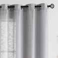thumbnail image 4 of Decoultimatex Sheer Curtains For Living Room Grey 108-inches Long Linen Textured Semi-Sheers Windows 52" w 2 Panels Grommet Top, 4 of 6