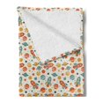 thumbnail image 2 of Space Soft Flannel Fleece Throw Blanket, Doodle Colorful Universe Design with Planets Stars and Rockets with Grunge Effect, Cozy Plush for Indoor and Outdoor Use, 60" x 80", Multicolor, by Ambesonne, 2 of 5