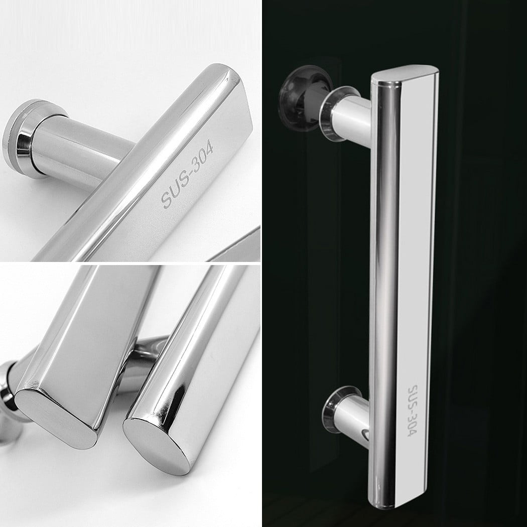 HAND006 210mm Long Chrome Shower Door Handle Suitable for Shower Enclosures 145mm Hole Centres 