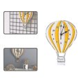 thumbnail image 3 of Reloj de pared con forma de globo de aire caliente, reloj de pared silencioso de madera, alimentado por batería, decoración del hogar para dormitorio de niños kaili Sencillez, 3 of 4