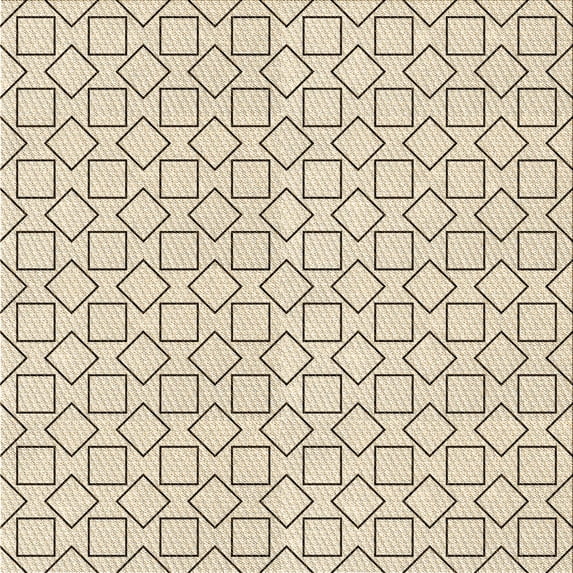 Ahgly Company Indoor Square Patterned Moccasin Beige Area Rugs, 5' Square