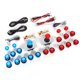 thumbnail image 2 of Kit de joystick Arcade DIY Controlador de chip USB 5V con botones iluminados sin demora (rojo azul), 2 of 5