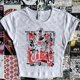 thumbnail image 3 of Ropa femenina Kpop, ropa de los 90, top corto vintage, ropa grunge para mujer, camisetas Y2k, camisetas para mujer, camisetas para bebé, Y2k Kitty Emo, 3 of 5