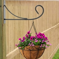Worgeous Wall Rack Flower Pot Decorative Hooks Plant Shelf Indoor Black
