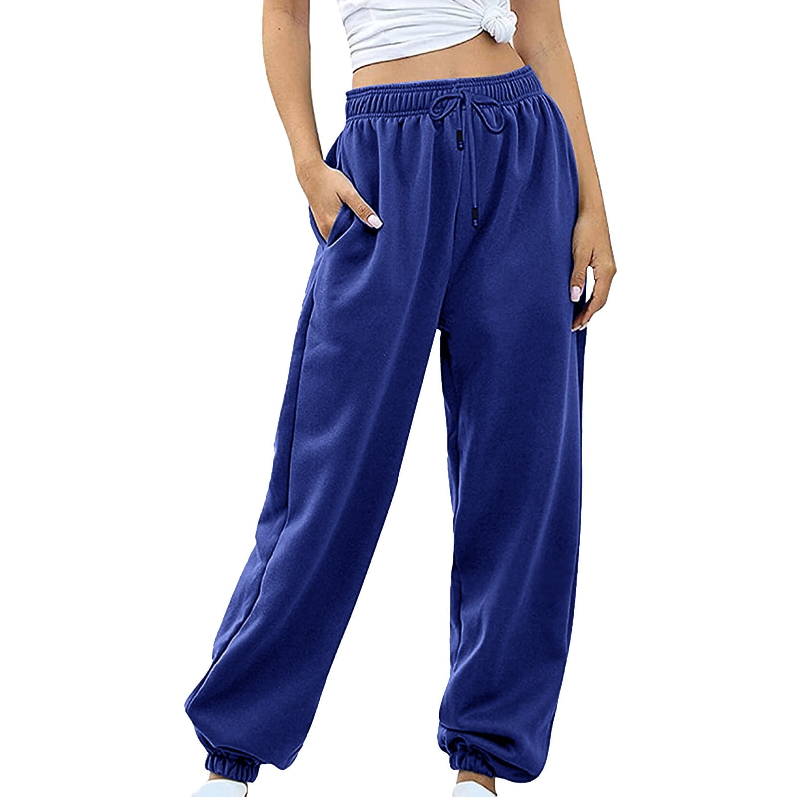 KSODFNXH Casual Sweatpants Unisex Fleece Thick Sweatpants Wit Pockets  Lightweight Drawstring Pants Plain Plus Size Trousers, Blue, Medium :  : Clothing, Shoes & Accessories