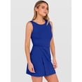thumbnail image 5 of ANRABESS Womens Summer Dresses 2026 Bodycon Sleeveless Romper Skort Twist Waist Night Out Vacation Mini Dress Built in Shorts Royal Blue Large, 5 of 8