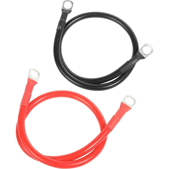 6 AWG Battery Cable,20 Inch Red&Black Battery Cable Battery Wire,Car Accessories Battery Power Inverter Cables Set with 3/8"Lugs Terminals,for Car Motor Automotive Motorcycle RV Marine Boat