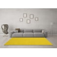 thumbnail image 3 of Ahgly Company Indoor Round Solid Yellow Modern Area Rugs, 7' Round, 3 of 4