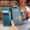 thumbnail image 2 of Allytechgroup for Apple iPhone 16 Case Slim Wallet Cover with Card Slots Holder/Cash Pocket [Magnetic Closure] PU Leather & TPU Flip Folio Kickstand Shockproof Stand Shockproof Retro Shell, Blue, 2 of 11