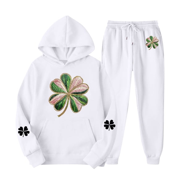 Dreluolixuan Loungewear for Women Crew Neck Long Sleeve Hoodie Jogger Pants Santa Lightweight Travel Tracksuits