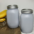 thumbnail image 2 of Darware Farmhouse Gray Mason Jars (Set of 2); Home Decor and Storage Wide Mouth Decorative Mason Jars, Gray-Painted, 2 of 7
