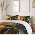 thumbnail image 6 of Ambesonne Beach Duvet Cover Set, Havana Seashore Sunny, 2-Calking, Dark Green Pale Brown, 6 of 7