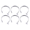 thumbnail image 2 of jiaroswwei 10/6/2Pcs Stainless Steel Nose Open Hoop Ring Body Piercing Stud Unisex Jewelry, 2 of 8