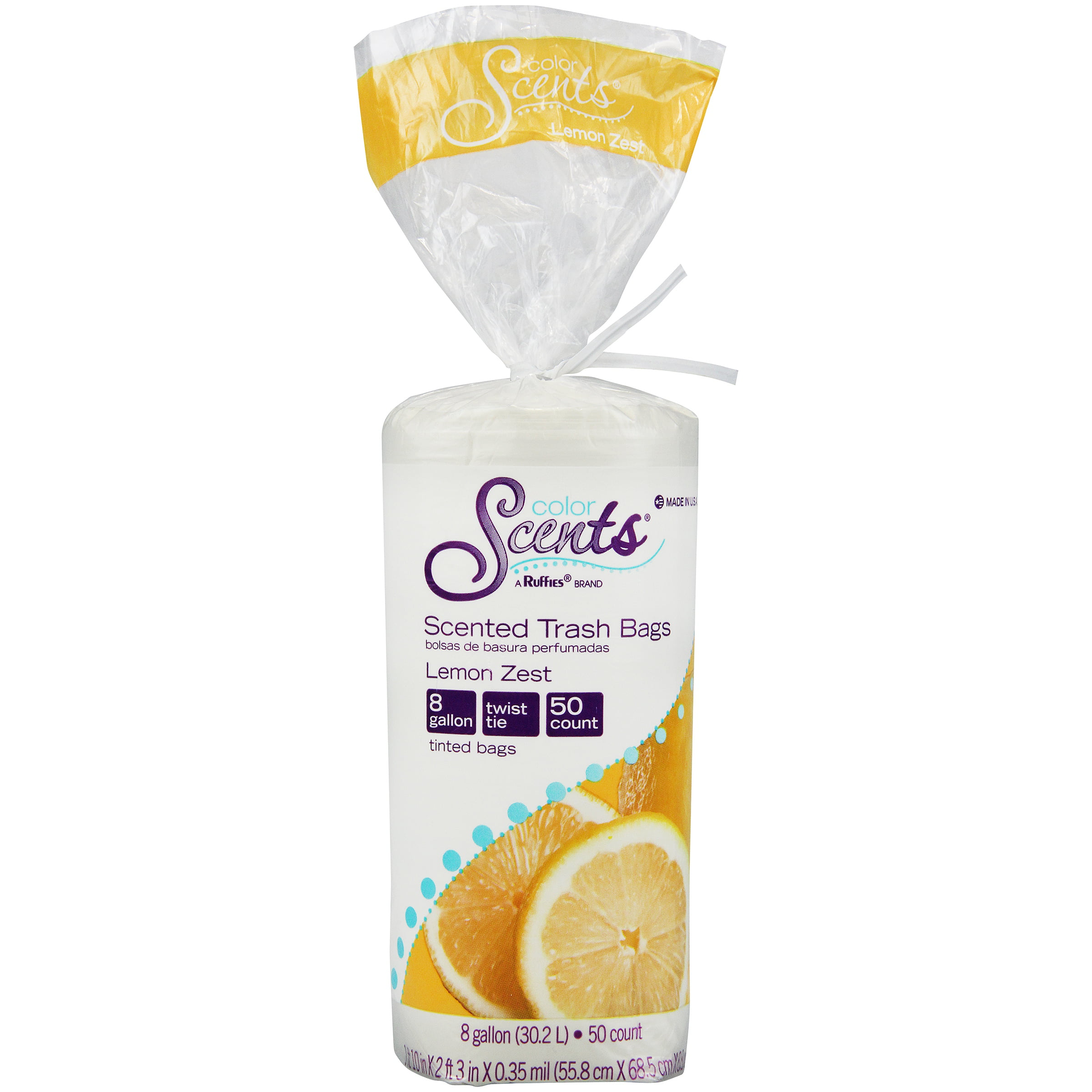 Rima scented trash bags with lemon scent 30 gallons 15 bags