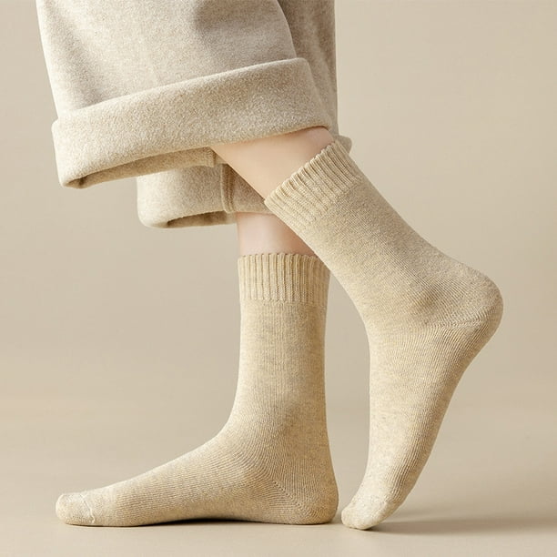 Chaussettes longues en laine mélangée thermique pour homme (1 paire) 