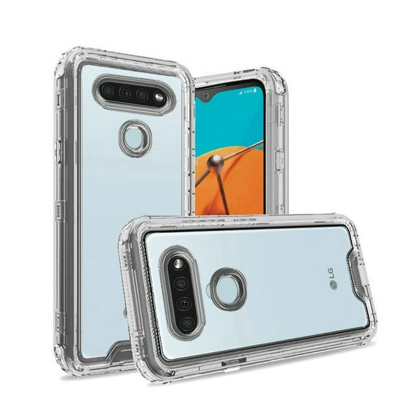 GSA 3-in-1 Snap-On Transparent Hybrid Case for LG K51 - Clear