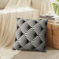 thumbnail image 3 of LALILO Throw Pillow Covers Lattice Modern Stylish With Monochrome Trellis Cushion Cover 18" x 18", 2 Pack, 3 of 6