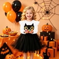thumbnail image 2 of JHOKCI Toddler Girls Halloween Dress Long Sleeve Cat Tutu Princess Outfit, 2 of 8