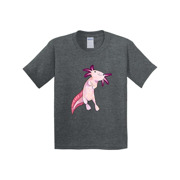 Inktastic Axolotl Says Hello Cute Salamander Youth T-Shirt