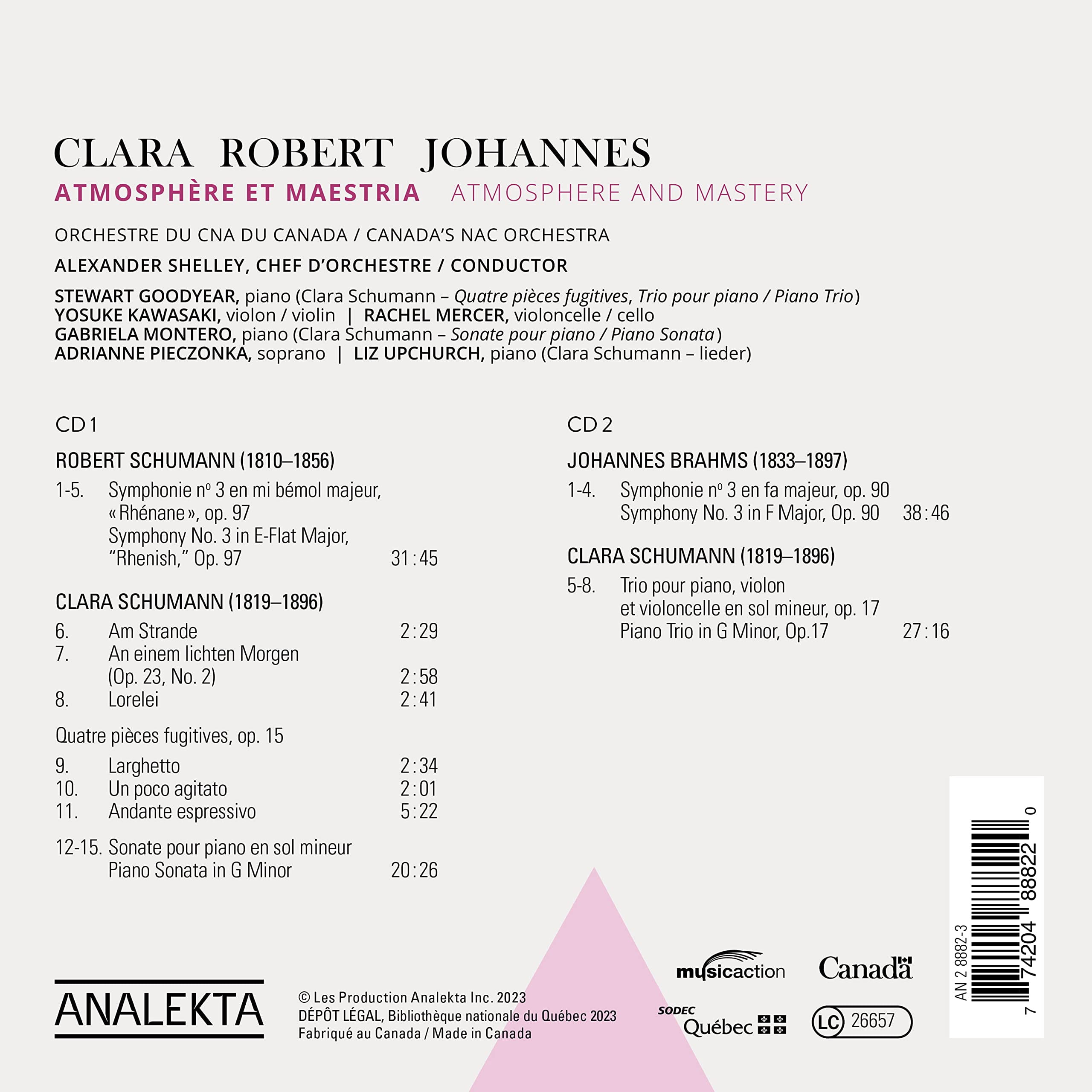 Alexander Shelley - Clara, Robert, Johannes - Music & Performance - CD