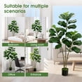 thumbnail image 5 of 4FT Artificial Fiddle Leaf Fig Tree, Tall Faux Ficus Tree, Artificial Plants for Home Office Decor, 5 of 8