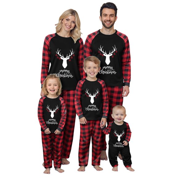 Curenmufel Family Christmas Pajamas Matching Sets Baby Matching Family Christmas Pajamas Christmas Pjs Family Matching Set Family Matching Christmas Pajamas Xmas Sleepwear (Red,XXL)