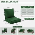thumbnail image 7 of Kimunuk Outdoor Seat Cushion Set, 24" X 24" X 4" Water-Resistant & Fade-Resistant Patio Furniture Replacement Cushions with Handle and Straps for Sofa Chair, Green, 7 of 7