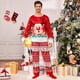 thumbnail image 3 of Conjunto de pijama de ciervo de Navidad, ropa de dormir familiar para mujeres, hombres y niños, estampado de Papá Noel, pantalones de manga larga, ropa navideña para el hogar, 3 of 4