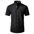 thumbnail image 4 of Dpytoraw Mens Dress Shirts Short Sleeve Slim Fit Business Casual Shirts For Men Button Up Shirts Men’s Classic Fit Button Down Shirts, 4 of 4
