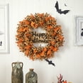 thumbnail image 4 of Nearly Natural 30in. Halloween Burlap Ribbon Wreath, 4 of 5