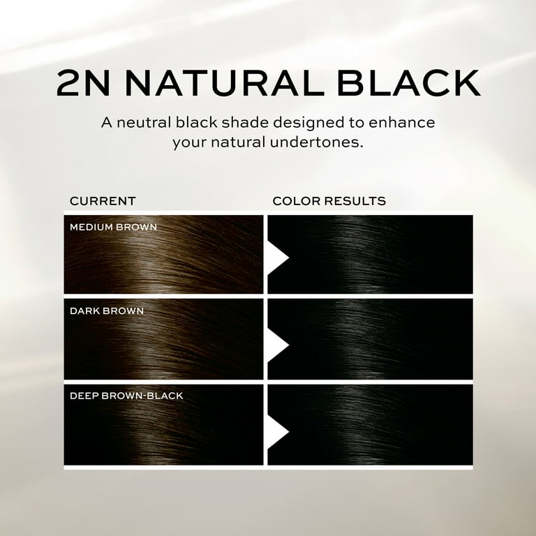 John Frieda Black Permanent Precision Hair Dye Color Foam Kit 2N Natural Black 1 Application