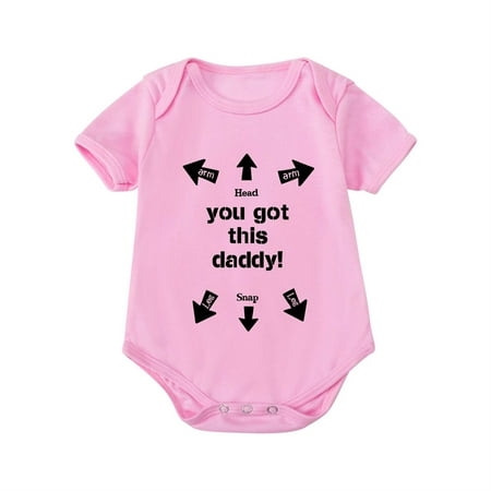 

Summer Savings Clearance! Dezsed 0-24Months Newborn Summer Baby Boy Girl Rompers Bodysuit Jumpsuit Playsuit One Piece Short Sleeve Letter Print Baby Clothes