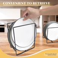 thumbnail image 4 of ERSAN-4 Pack Plate Organizer Holder, Vertical Metal Dish Drying Rack Storage Stand for Cabinet, Cupboard, Kitchen Counter, 2 Large 2 Small (Black), 4 of 4