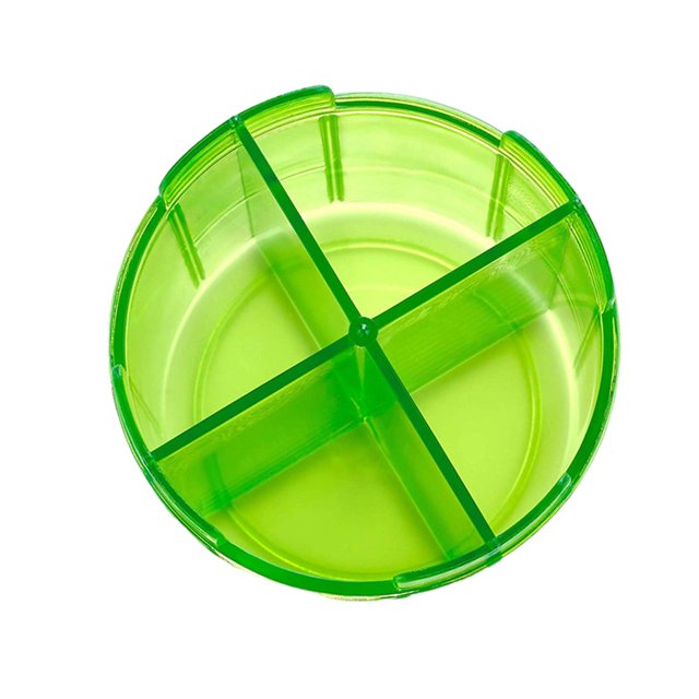 Toystoory Pastillero a prueba de humedad, 4 compartimentos, tabletas, dispensador de recordatorios, organizador transparente para Hotel, contenedor Almacenamiento y organización del hogar Toystoory HA010394-00