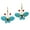 Blue turquoise, variant on AeraVida Gorgeous Mix of Colorful Stones & Brass Butterfly Dangle Earrings