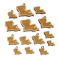 thumbnail image 1 of Louisiana State Silhouette Wood Mini Charms Shapes DIY Craft Jewelry - No Hole - 30mm (6pcs), 1 of 7