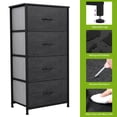 thumbnail image 5 of DEXTRUS 4-Drawer Fabric Dresser for Adults & Teens, Bedroom & Office Storage Chest, Black Gray, 5 of 5